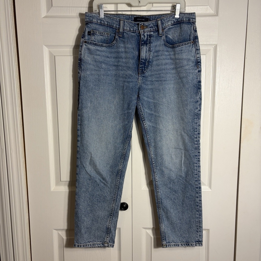 Johnny Was Palermo Slim Boyfriend Jeans Women 29 Blue Distressed Ex Lover Denim